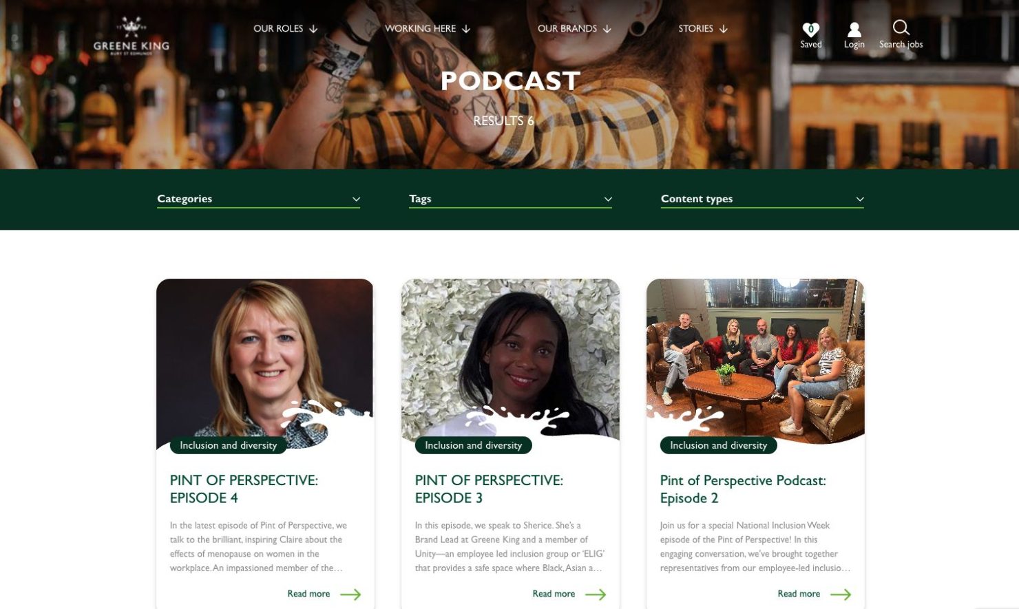 Diversity and Inclusion Podcast on career site 