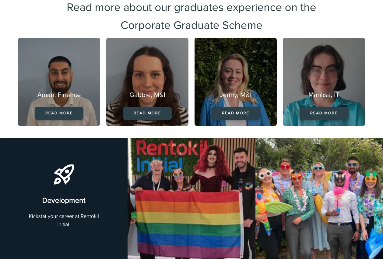 Rentokil Initial career site graduate hub