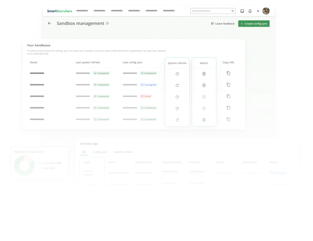 SmartSandbox product screen images