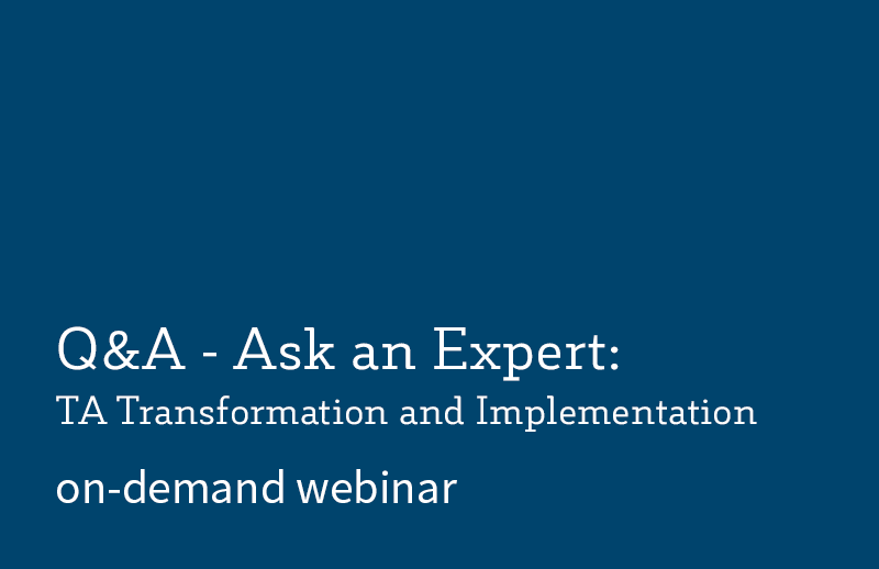 Q&A – Ask an Expert